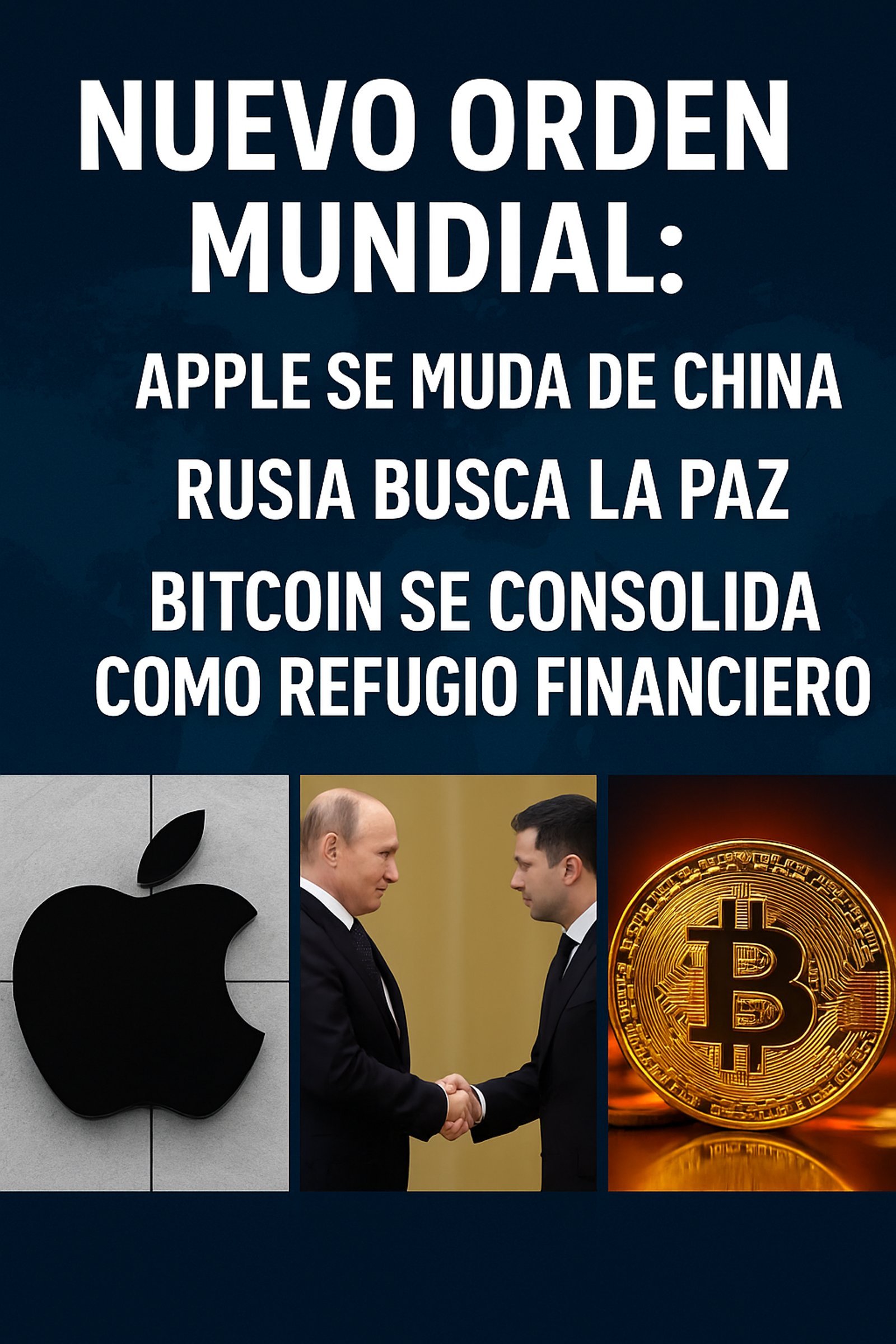 Apple se Muda de China, Rusia Busca la Paz y Bitcoin se Consolida como Refugio Financiero